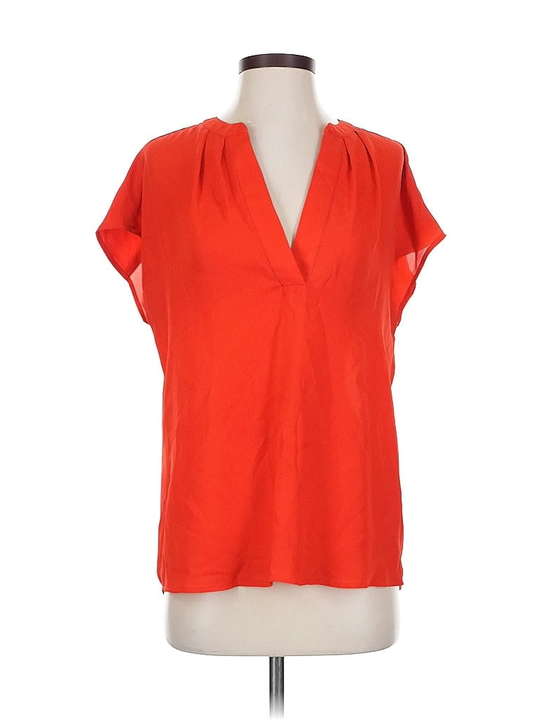 Pre-owned Banana Republic Short Sleeve Blouse In Orange
