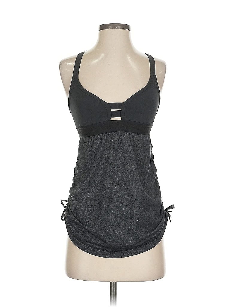 Click to view more detailed imagery on our partner's website Pre-owned Lululemon Athletica Tank Top Gray Halter Neckline Tops