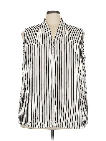 Adrianna Papell Sleeveless Button-Down Shirt (view 1)