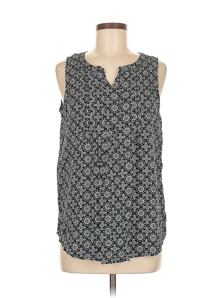 Pre-owned Croft & Barrow Sleeveless Blouse In Blue
