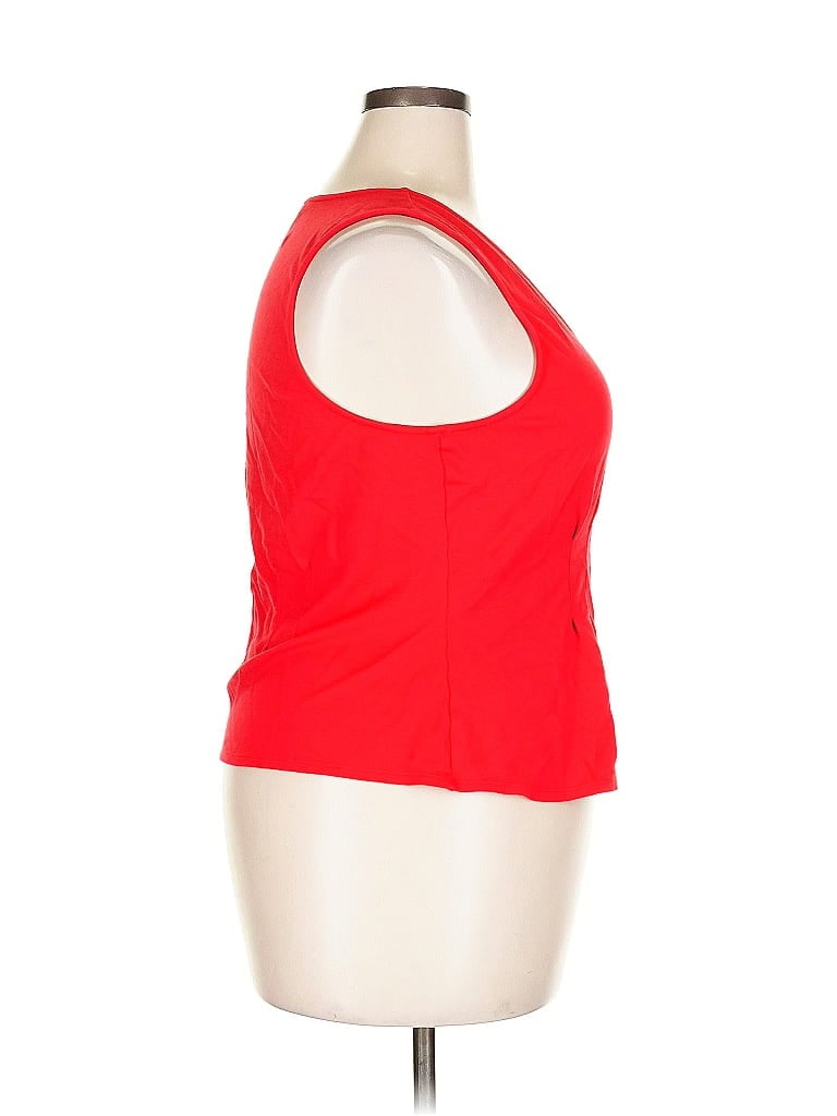 Click to view more detailed imagery on our partner's website Pre-owned Leith Tank Top Red Halter Neckline Tops