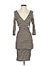 Toi et Moi Stripes Gray Cocktail Dress Size S - photo 1