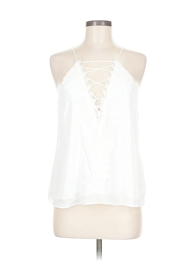 Pre-owned Wayf Sleeveless Blouse In White