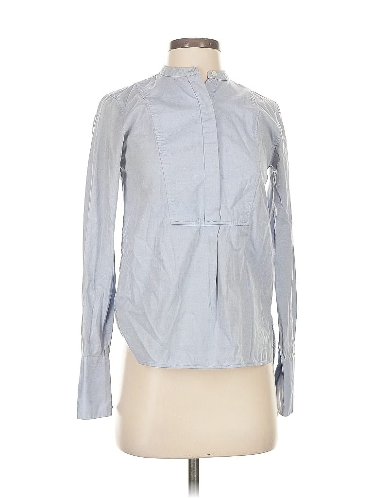 Pre-owned Everlane Long Sleeve Blouse In Gray