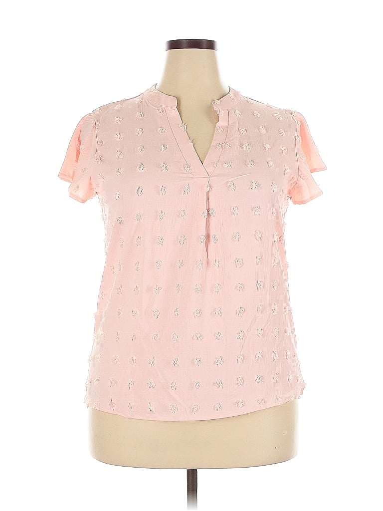 Pre-owned Blooming Jelly Short Sleeve Blouse In Pink
