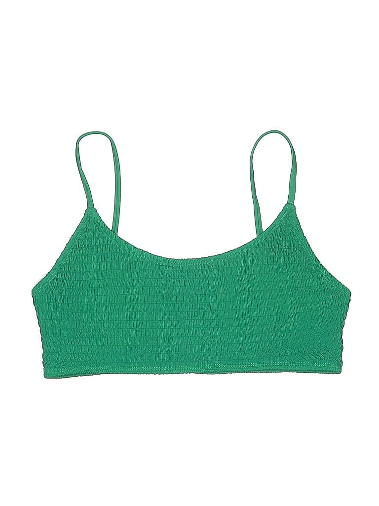 Pre-owned Cabana Life Swimsuit Top Green Swimwear
