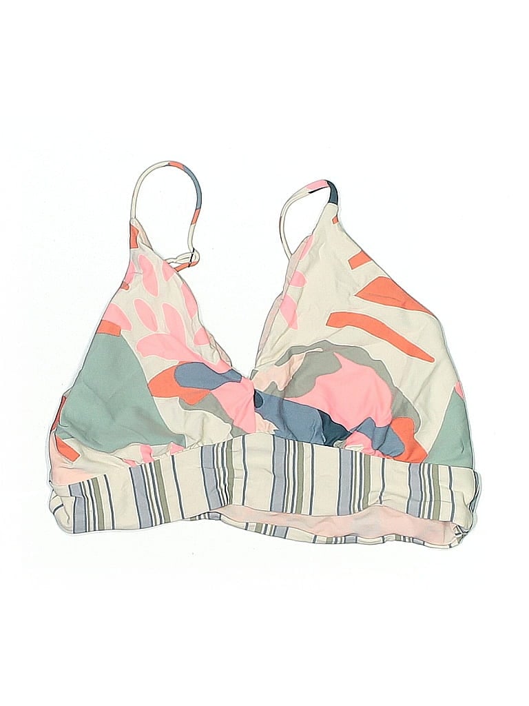 Pre-owned Unbranded Swimsuit Top Pink Graphic Pattern Swimwear