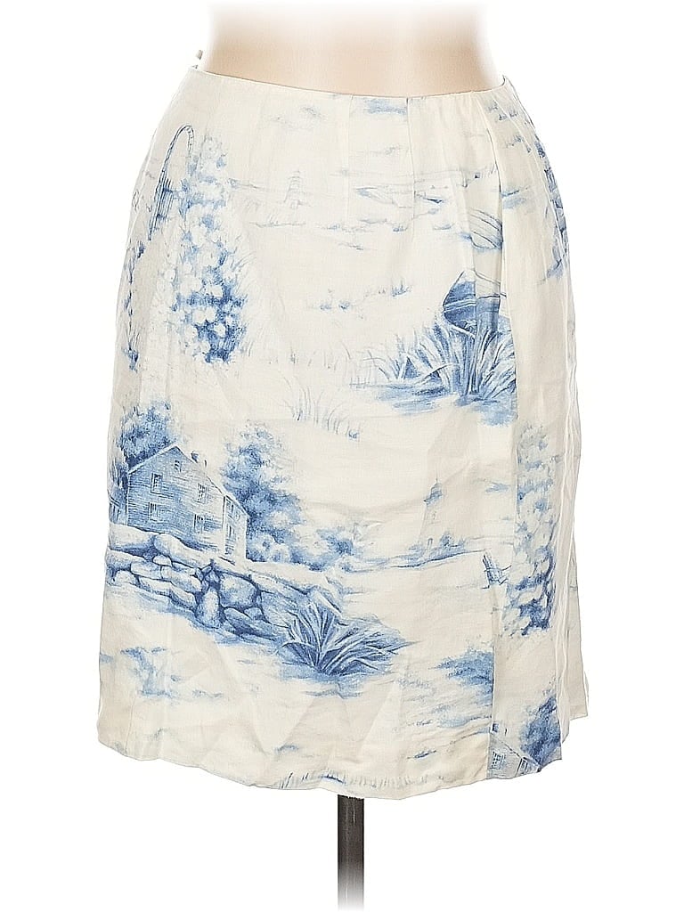 Pre-owned Talbots Casual Skirt In White