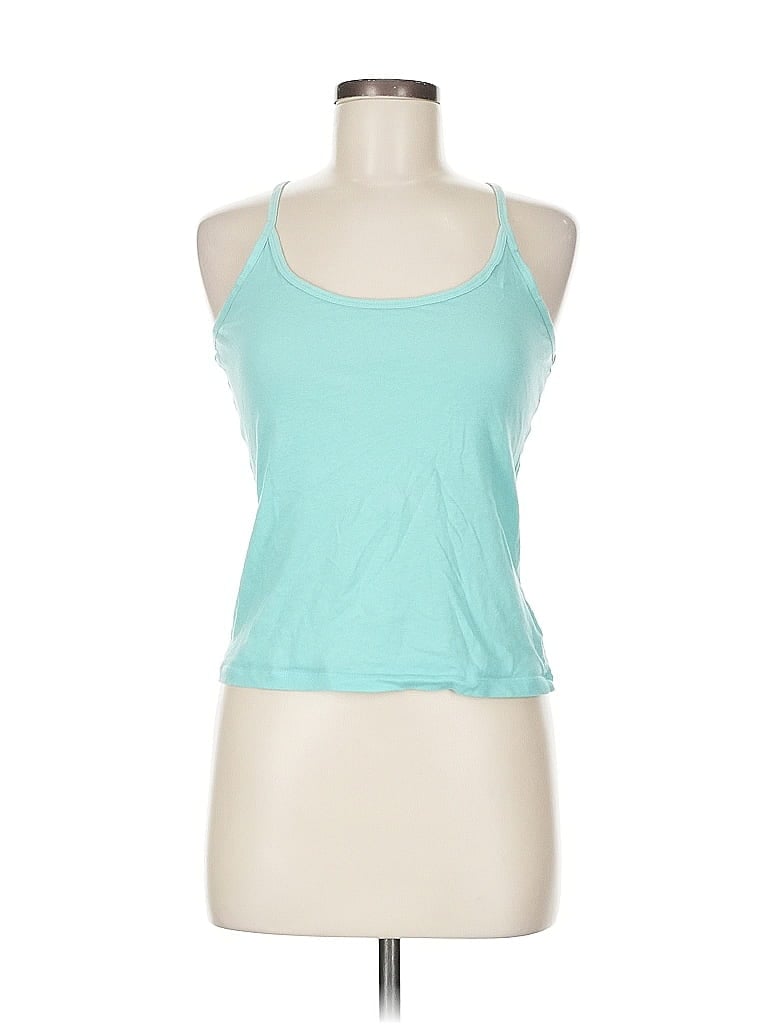 Pre-owned Gap Tank Top Teal Halter Neckline Tops In Blue