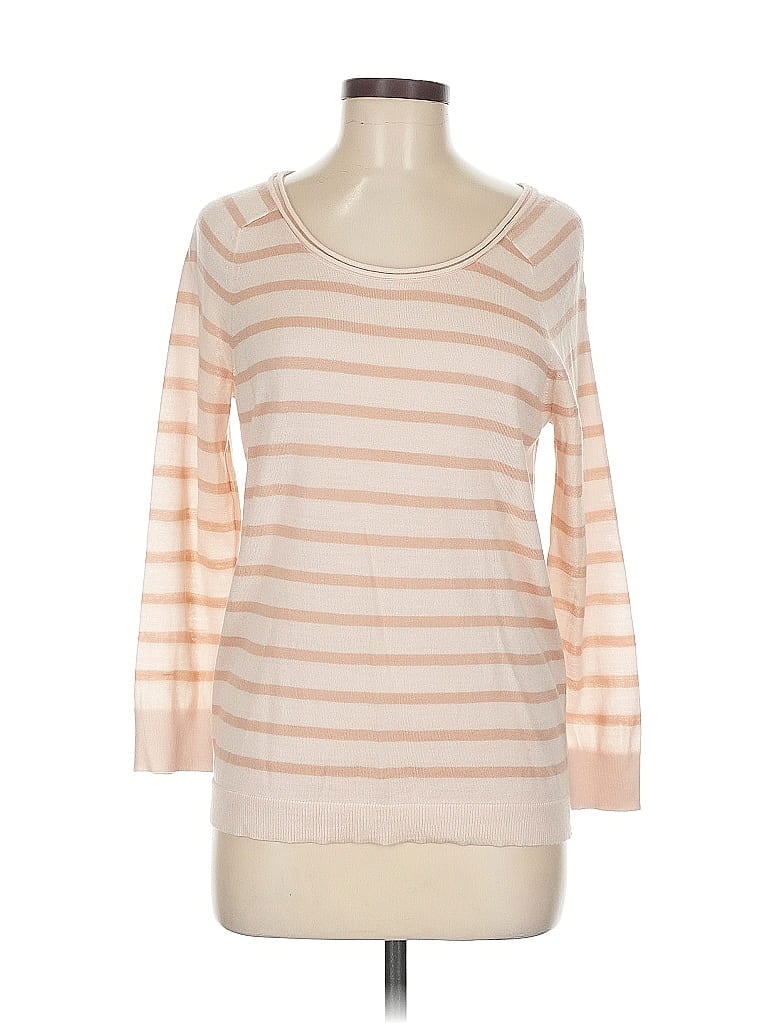 Pre-owned Ann Taylor Loft Pullover Sweater In White