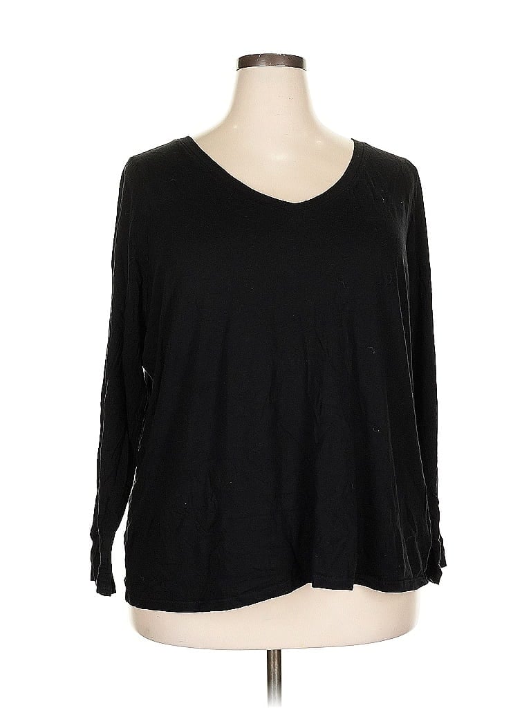 LANE BRYANT Pre-owned 3/4 Sleeve T-shirt In Black