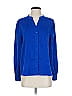 DKNY 100% Polyester Blue Long Sleeve Blouse Size S - photo 1