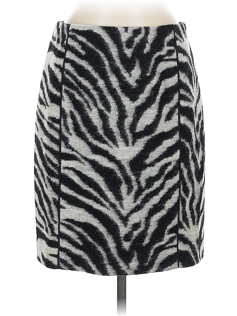 Pre-owned Ann Taylor Wool Skirt In Gray