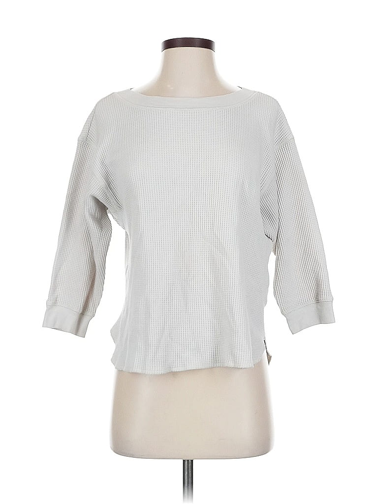 Pre-owned Uniqlo 3/4 Sleeve T-shirt In Gray