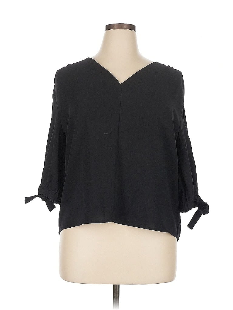 Click to view more detailed imagery on our partner's website Pre-owned Worthington 3/4 Sleeve Blouse In Black