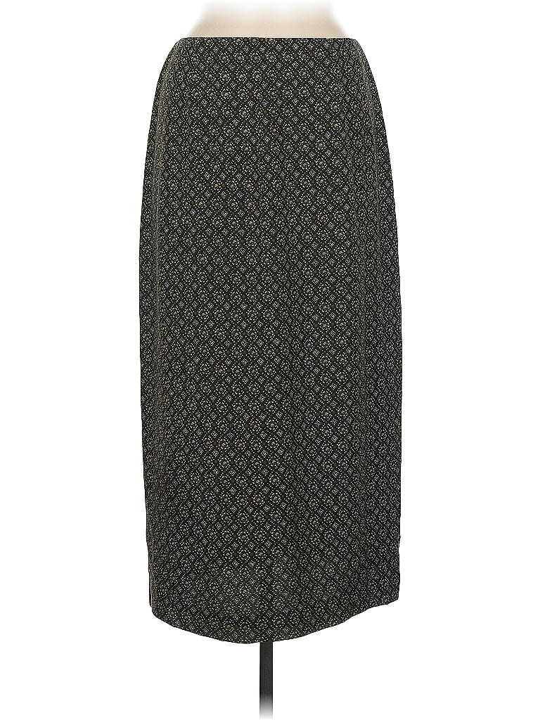 Pre-owned Petite Sophisticate Silk Skirt In Black
