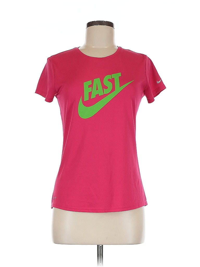 Pre-owned Nike Active T-shirt In Pink