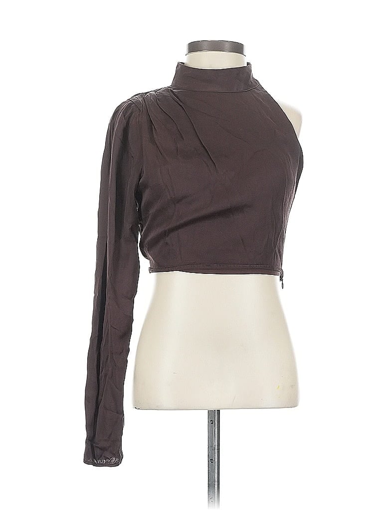 Click to view more detailed imagery on our partner's website Pre-owned Zara Long Sleeve Top Brown Turtleneck Tops