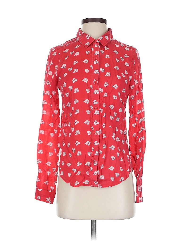 Pre-owned Los Angeles Atelier & Other Stories Long Sleeve Blouse In Red
