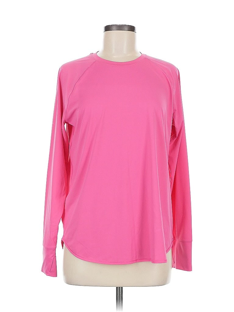 Pre-owned Eddie Bauer Long Sleeve T-shirt In Pink