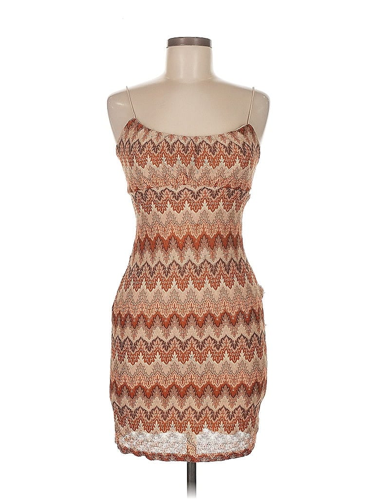 Pre-owned No Comment Cocktail Dress In Brown