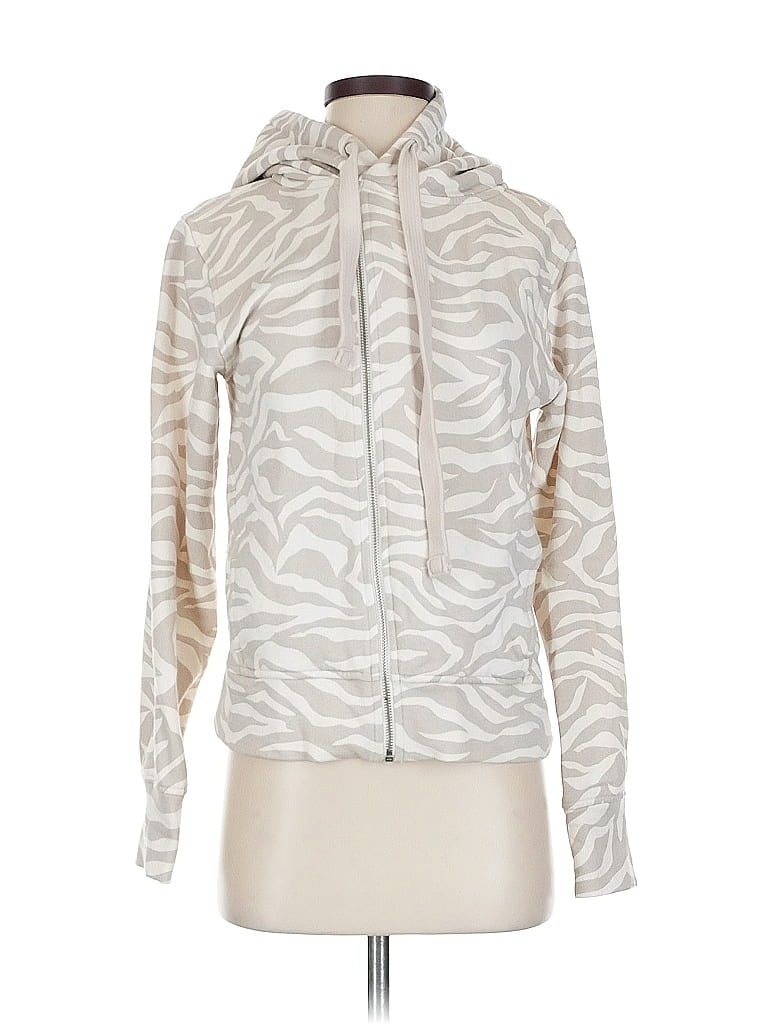 Pre-owned Zella Zip Up Hoodie In Silver