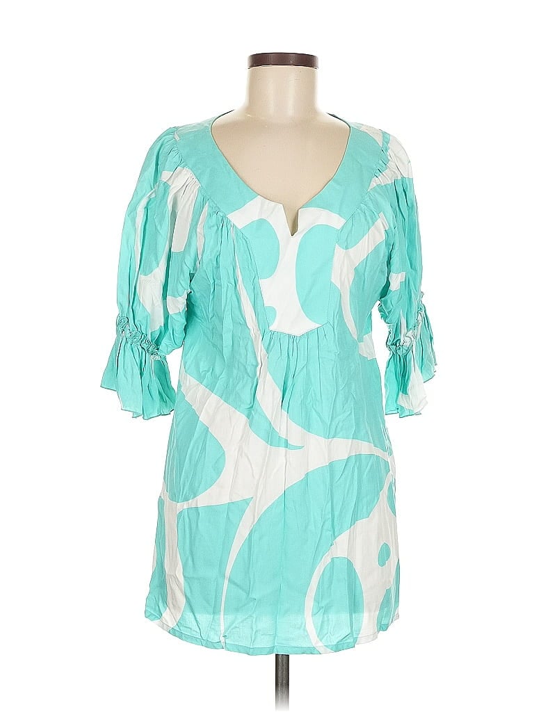 Pre-owned Escapada 3/4 Sleeve Blouse In Blue