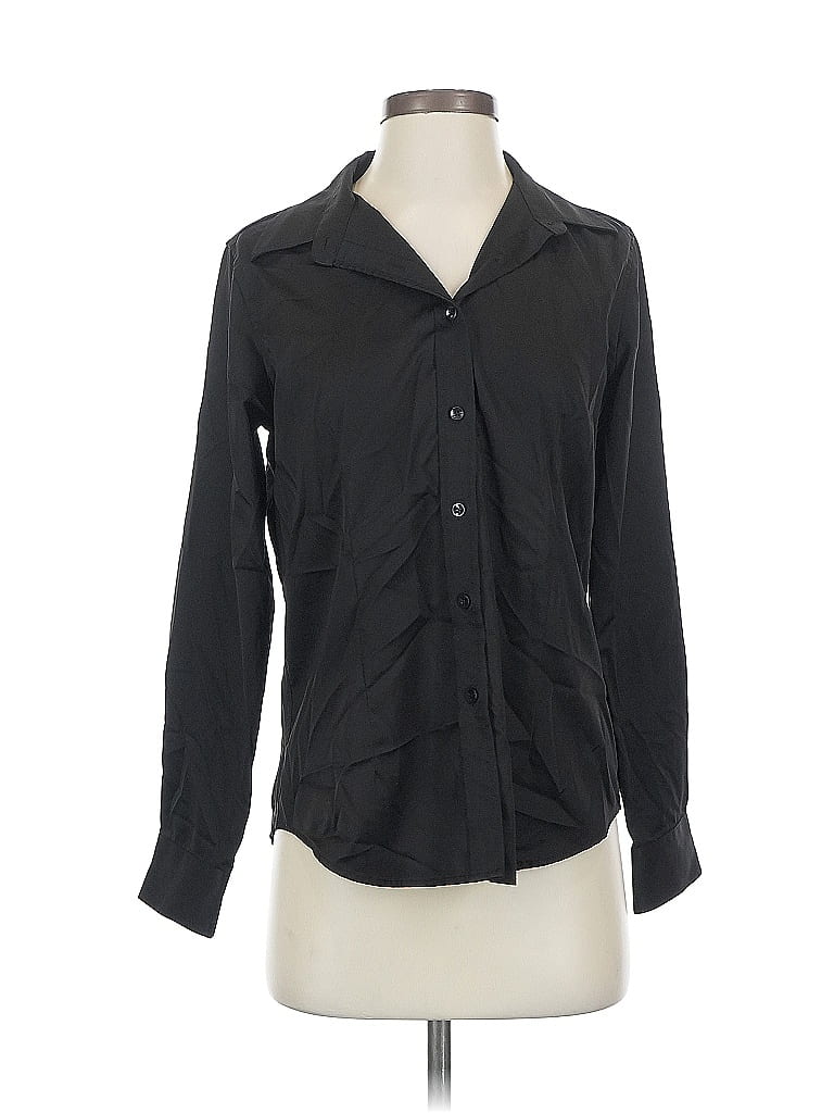 Pre-owned Assorted Brands Long Sleeve Blouse In Black