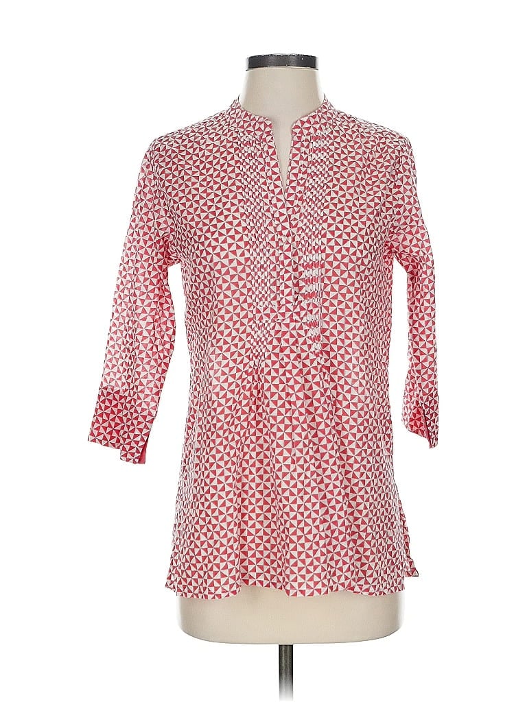 Pre-owned Roberta Roller Rabbit 3/4 Sleeve Blouse In Red