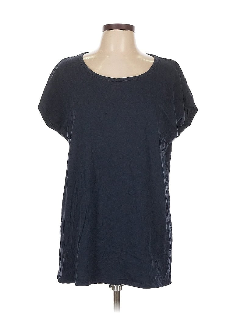 Pre-owned Jjill Short Sleeve T-shirt In Blue