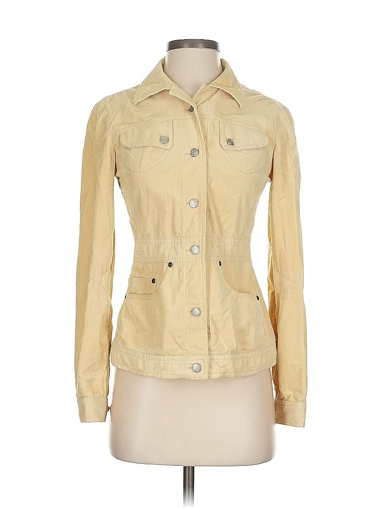 Pre-owned Bcbgmaxazria Long Sleeve Top Tan Cowl Neck Tops In Brown