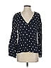 Jigsaw 100% Viscose Polka Dots Black Long Sleeve Blouse Size 4 - photo 1