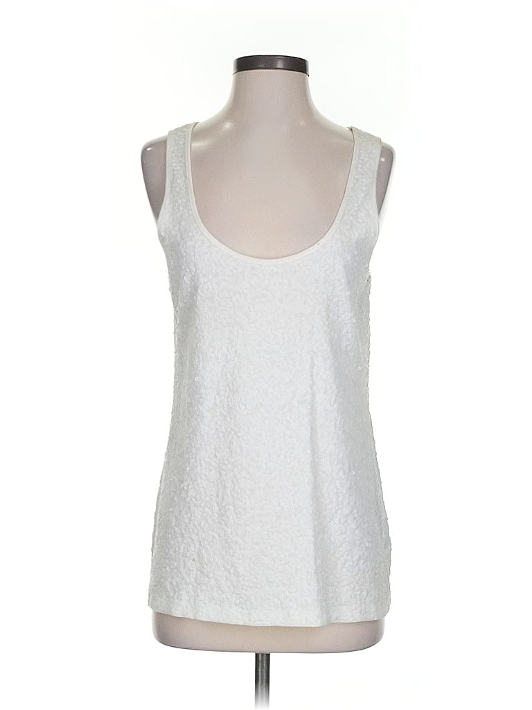 Pre-owned J.crew Factory Store Sleeveless Top Silver Scoop Neck Tops