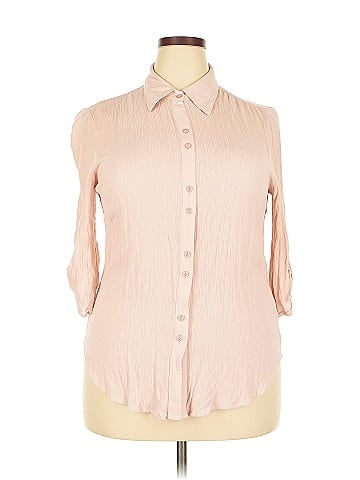 NY Collection 3/4 Sleeve Button-Down Shirt (view 1)