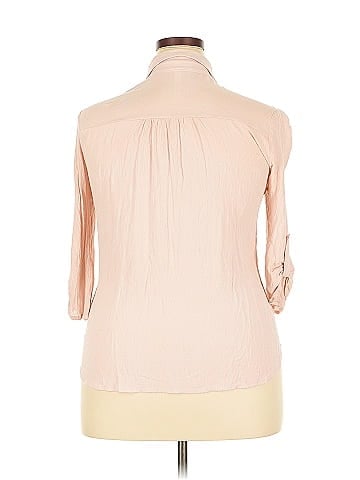 NY Collection 3/4 Sleeve Button-Down Shirt (view 2)