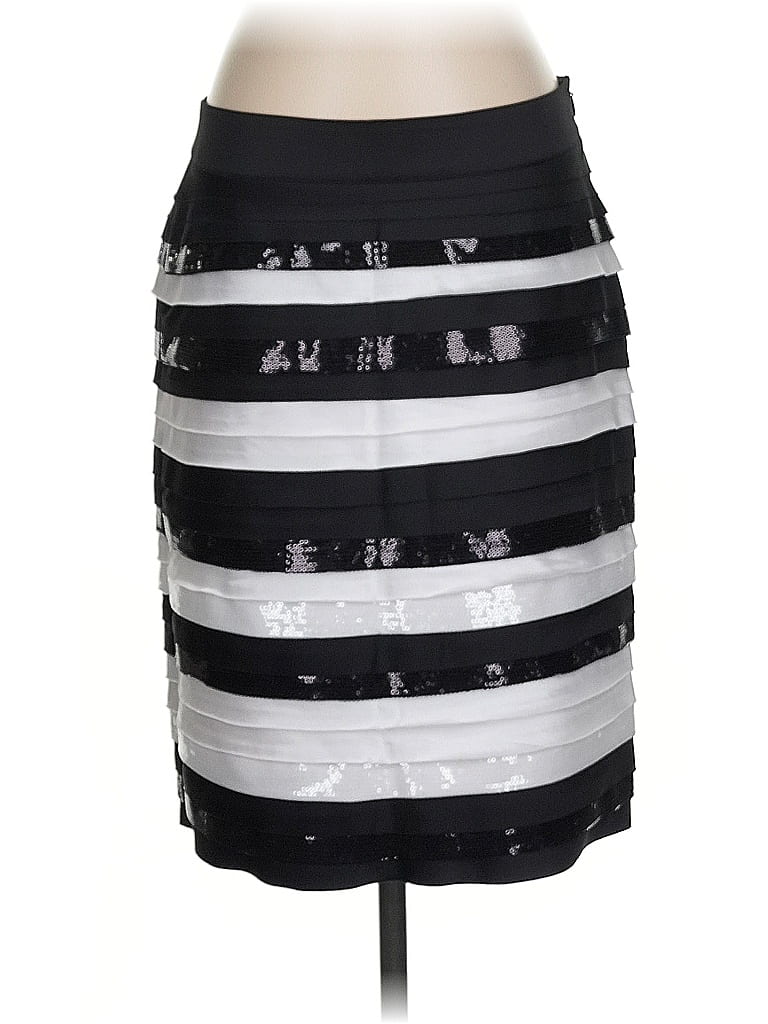 Pre-owned White House Black Market Formal Skirt In Silver