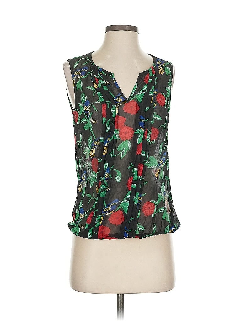 Pre-owned Banana Republic Factory Store Sleeveless Blouse In Green