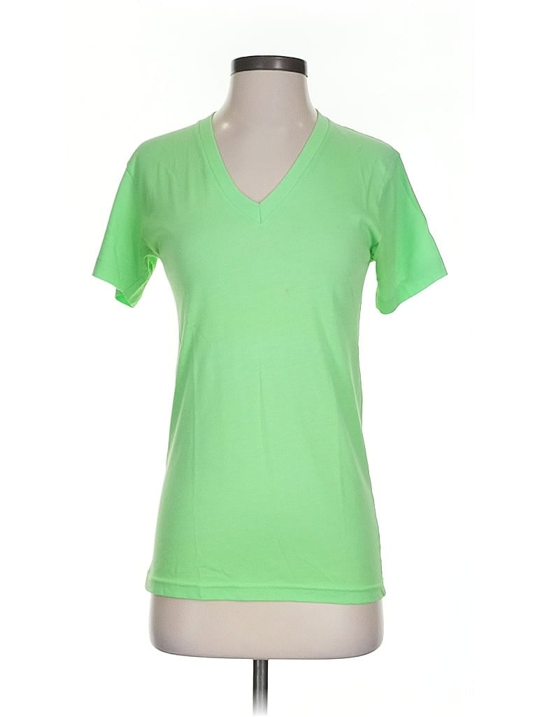 Pre-owned American Apparel Short Sleeve T-shirt In Green