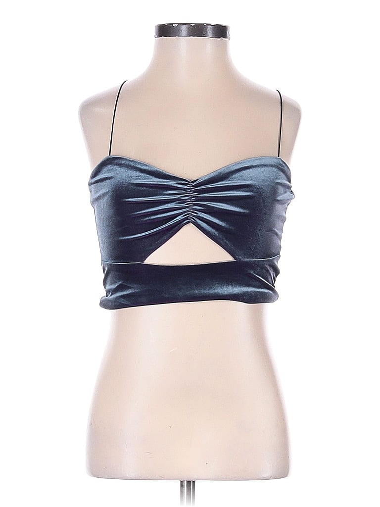 Pre-owned Urban Outfitters Sleeveless Top Blue Strapless Neckline Tops