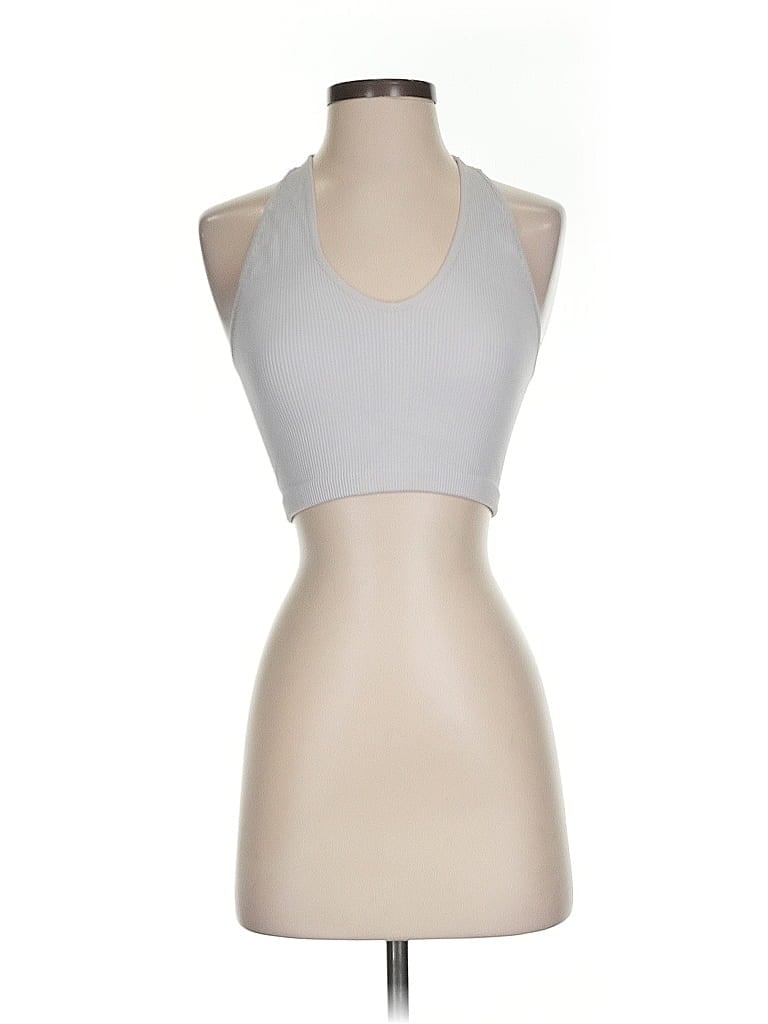 Pre-owned Fp Movement Tank Top Gray Halter Neckline Tops