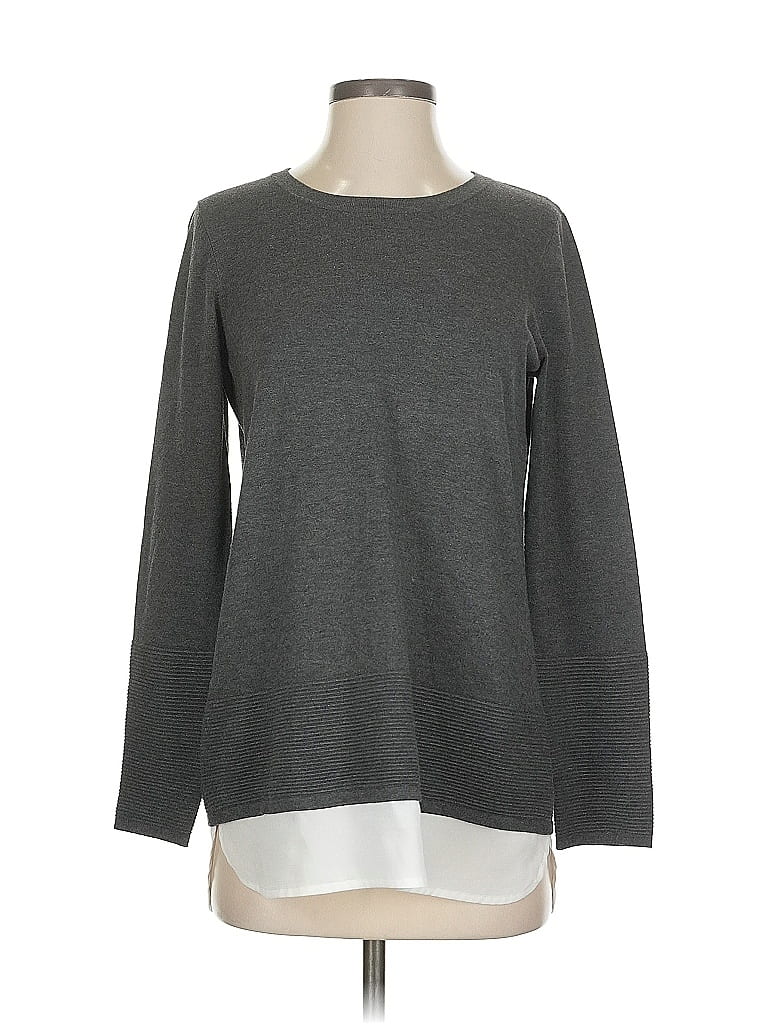 Pre-owned Calvin Klein Pullover Sweater In Gray