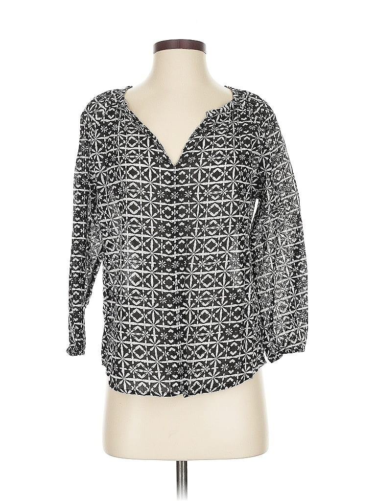 Pre-owned Velvet By Graham & Spencer 3/4 Sleeve Blouse In Black