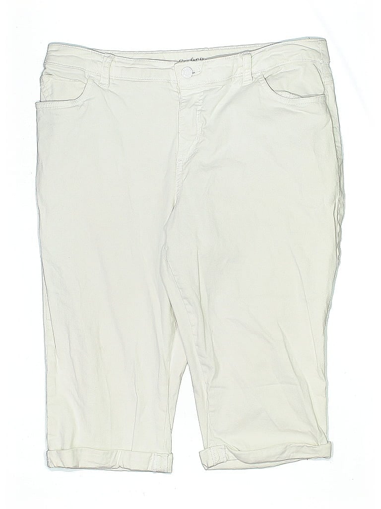 Pre-owned Croft & Barrow Khaki Shorts In White