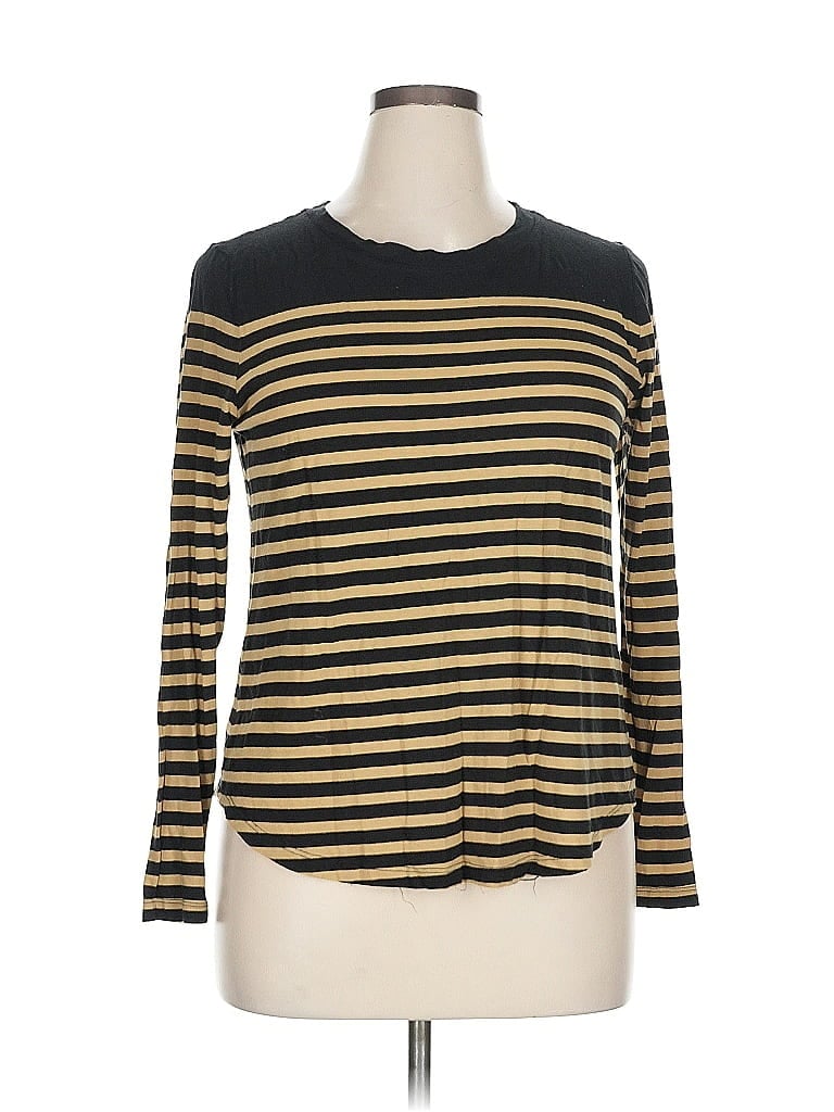 Pre-owned Ann Taylor Loft 3/4 Sleeve T-shirt In Gold