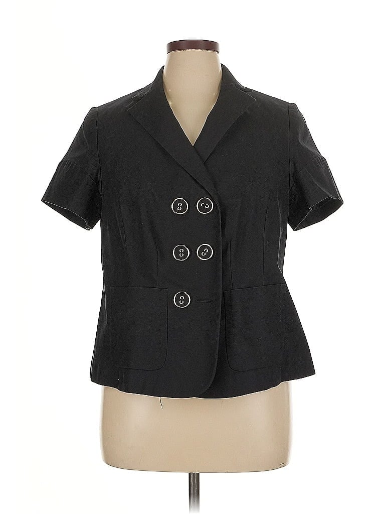Pre-owned Lane Bryant Blazer Jacket In Black