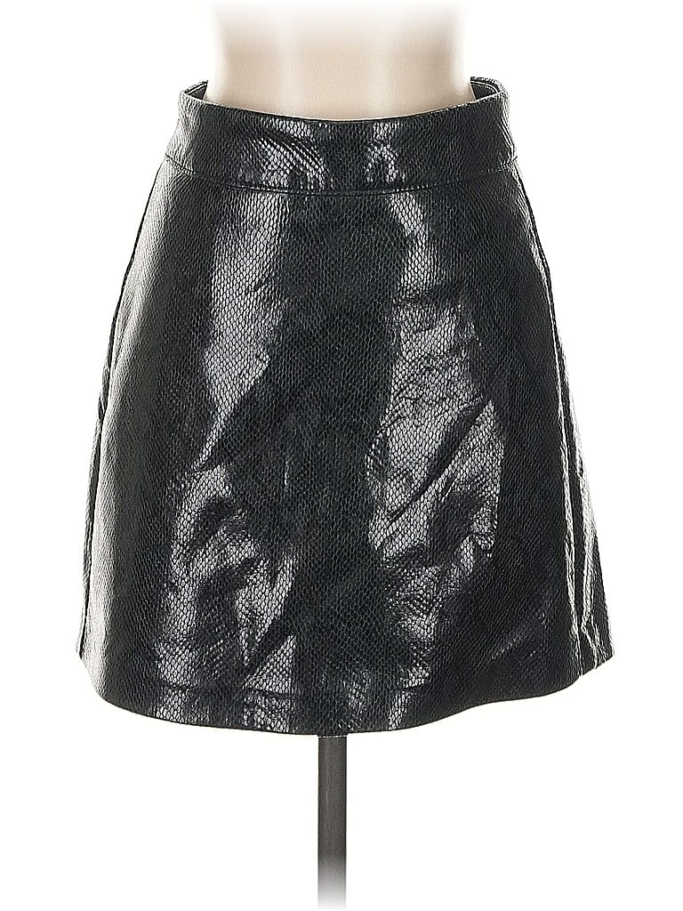 Pre-owned Blanknyc Blank Nyc Faux Leather Skirt In Black