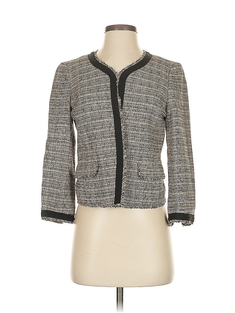 Pre-owned Ann Taylor Loft Blazer Jacket In Gray
