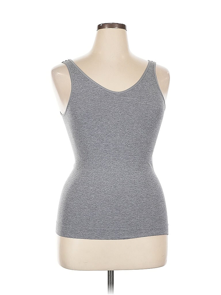 Pre-owned Halogen Tank Top Gray Strapless Neckline Tops