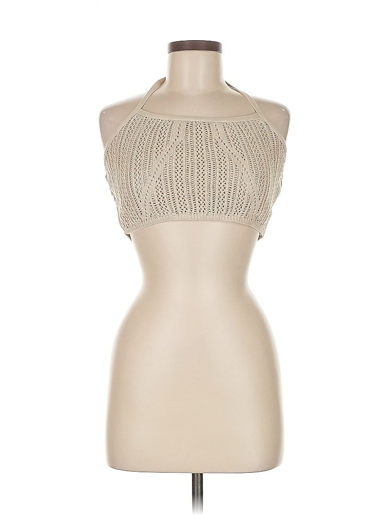 ASOS DESIGN Pre-owned Sleeveless Top Tan Halter Neckline Tops In Brown