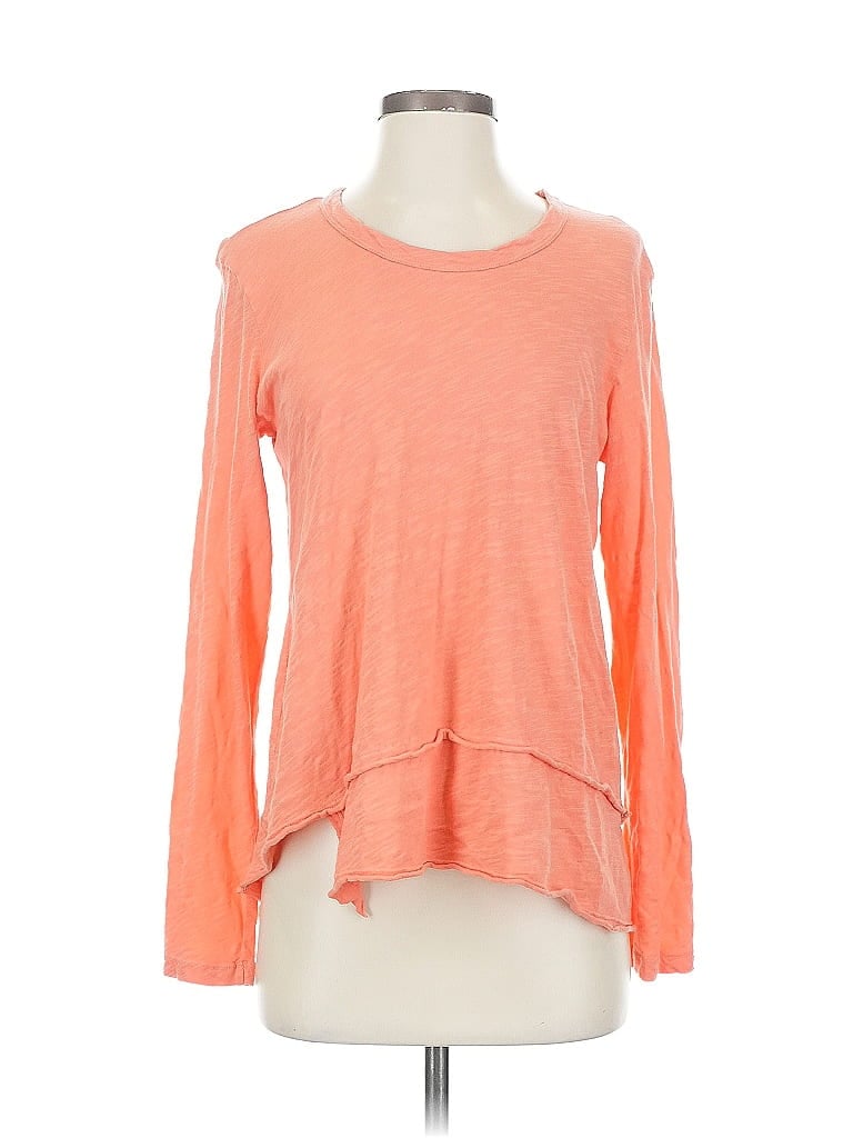 Pre-owned Left Of Center Long Sleeve T-shirt In Orange